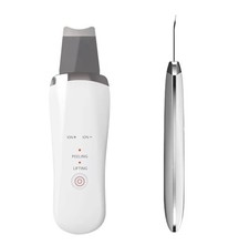 Skin Scrubber Face Spatula Pore Cleaner Blackhead Remover Tool, 4 Modes, Whi