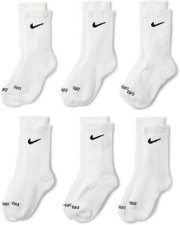 Nike Dri-Fit Performance Basic Crew Socks Toddler Little Kid Size 5-7/YTH 10C-3Y