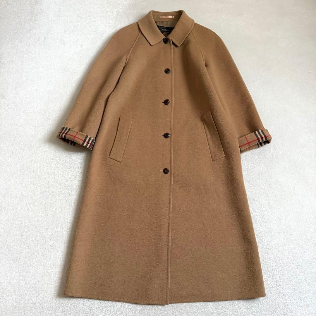Burberry  s Stand Collar Coat Cashmere Blend Vintage Size 7 thumbnail 5