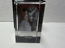 ARRIBAS BROTHERS DISNEY LASER ETCHED CUBE BEAUTY & THE BEAST 3”- ORIG BOX