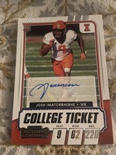 JOSH IMATORBHEBHE Auto College Ticket 2021 Contenders Draft Picks #256 Free Ship