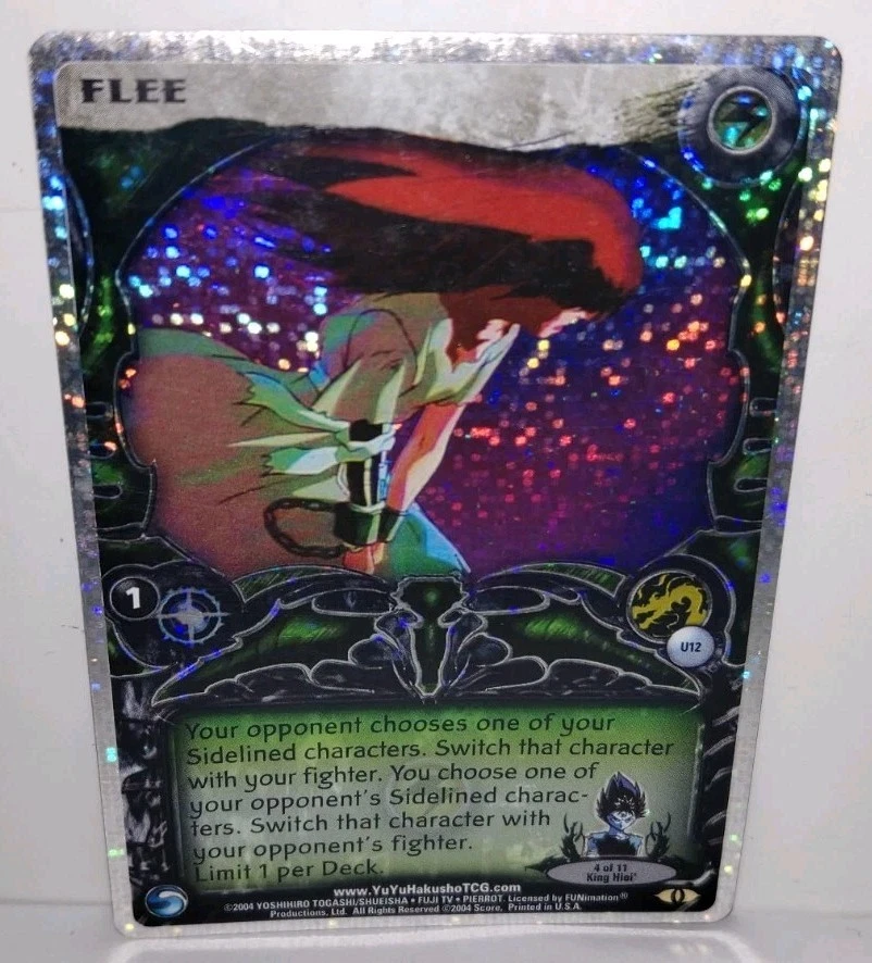 Yu Yu Hakusho TCG Flee U12 Exile Uber Rare 1st Edition Speckles Foil Score NM - Image 2 of 4