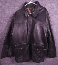 Vintage Tommy Hilfiger Bomber Leather Jacket Men's Size XL Black 90s
