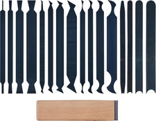 New Cabinet Scraper Cards and Cabinet Scraper Burnisher with 16 Piece Multi-Shap