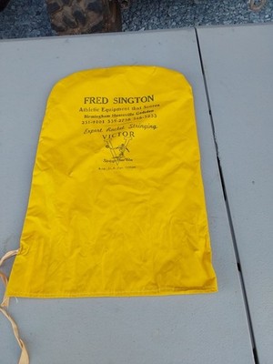 VTG Advertising Sporting Goods Victor Tennis Racket Cover Canvas Alabama 