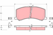 Bremsbelagsatz Scheibenbremse TRW GDB3091 für SUZUKI EG BALENO SY413 16V SY416