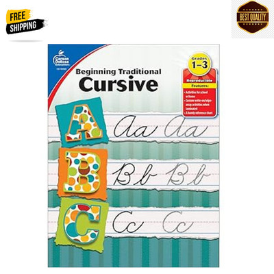 Beginning Traditional Cursive Handwriting Workbook for Kids Handwriting Pract..