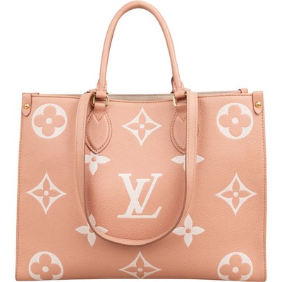 Louis Vuitton Leather Monogram Empreinte Giant OnTheGo MM Handbag Tasche