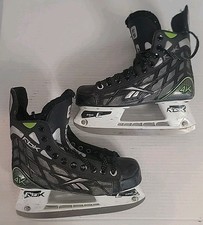 Reebok RBK 4K Junior E PRO Black Ice Hockey Skates Size 4