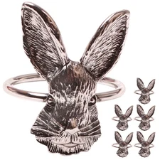 6 Pcs Thanksgiving Party Napkin Decorations Rustic Rings Holders