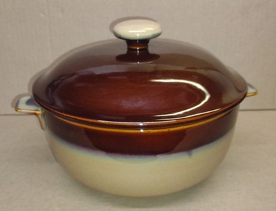 Sango Nova Brown (4933) Lidded Casserole Bowl. Ceramic Bakeware