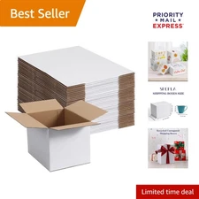 Versatile 40 Pack 8x6x6 Shipping Boxes - Durable Cardboard for Business & Gifts