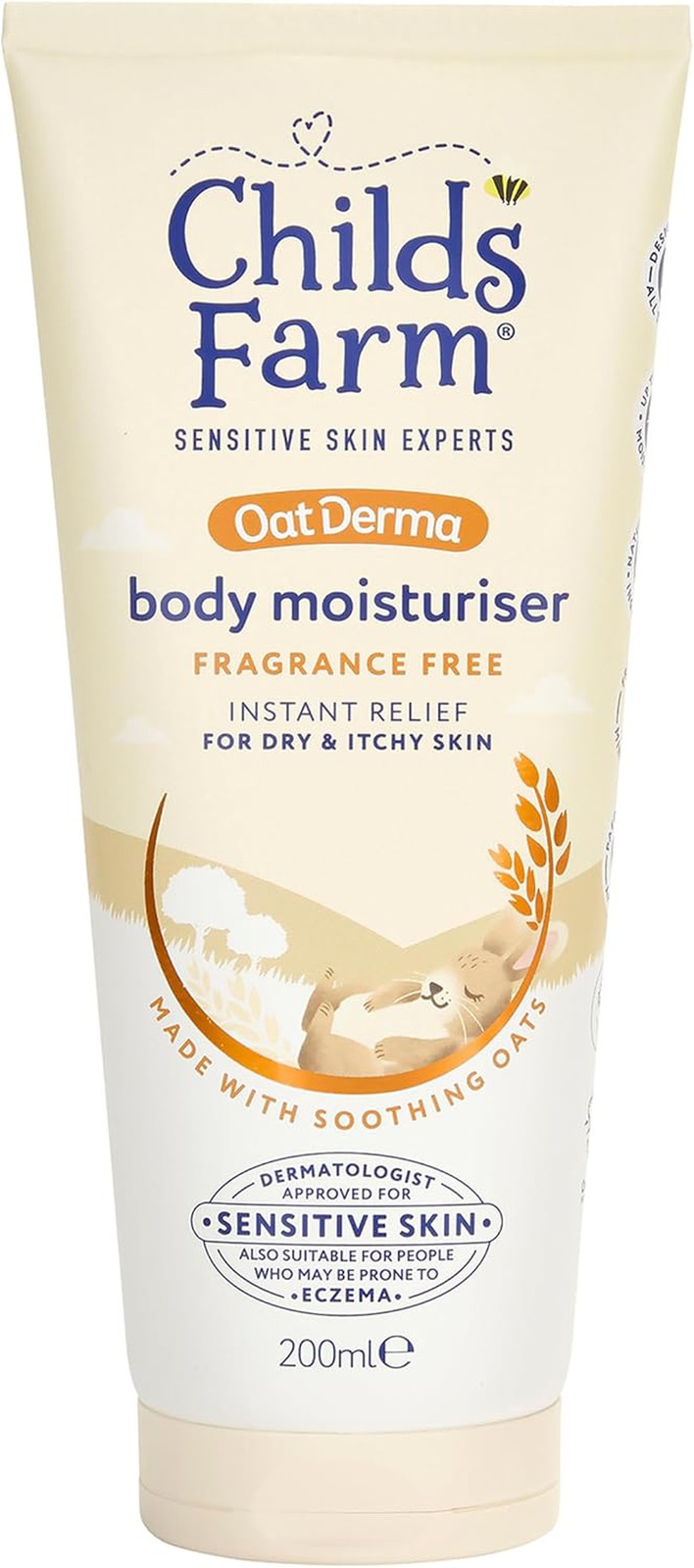 Childs Farm Oatderma Body Moisturiser, Fragrance Free, Soothing Hydration, Sensi