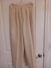 Giorgio Sant Angelo Ivory 100 Wool Trouser Pants Petite 8 High Rise