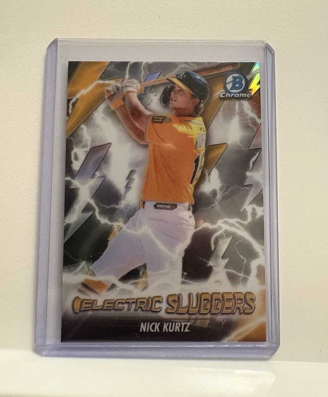 Topps Nick Kurtz 2026 Bowman Chrome Electric Sluggers Insert #ES-22 Athletics