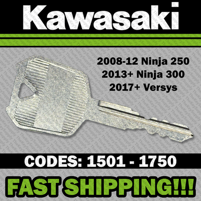 #ad #ad Kawasaki Ninja 250 300 Versys Replacement Key Cut to Your Code 1501 1750 $9.95
