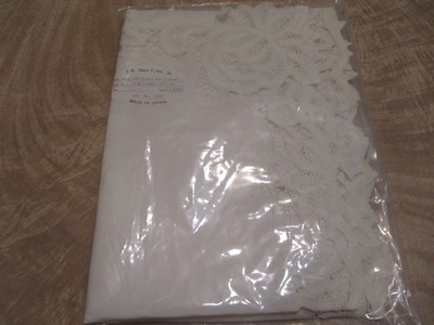 New with tag  B.M Jabara white linen blend runner #2 14 x 54 Battenberg lace