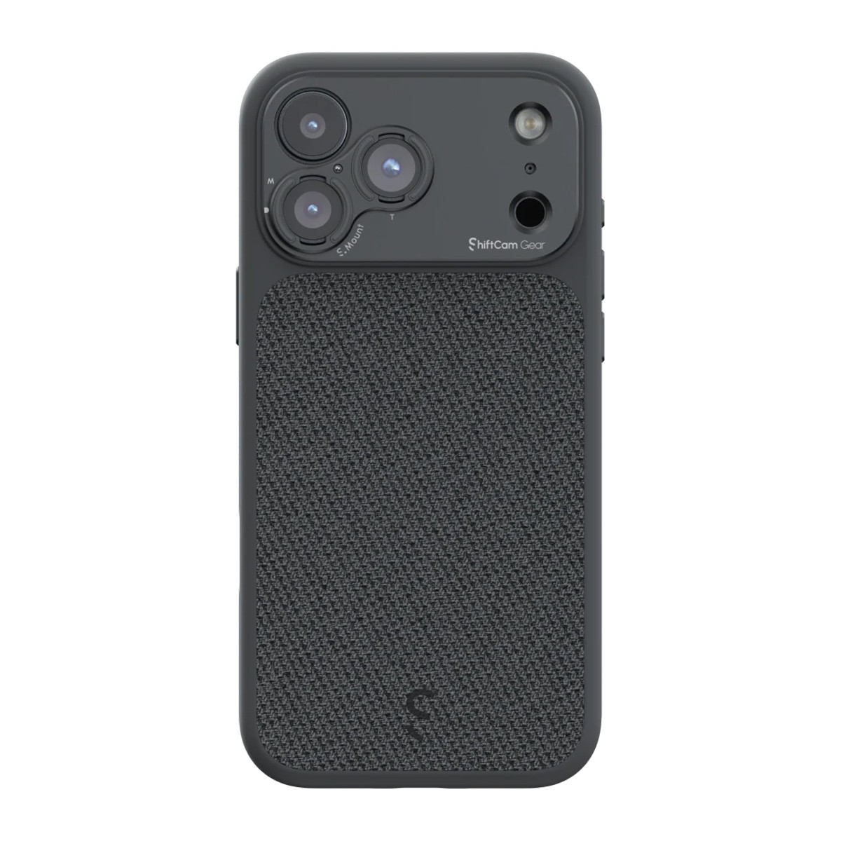 Coque iPhone 17 Pro Max compatible S.Mount ShiftCam LensUltra noire en silicone