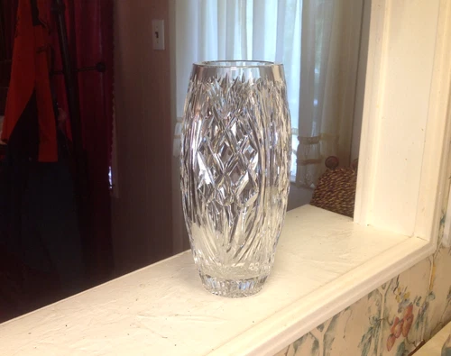 Vintage Waterford Master Cutter Collection Cut Crystal 10" Flower Vase EXCELLENT