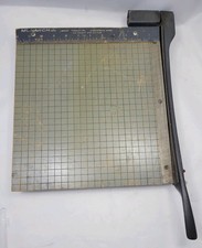 Vintage Monarch Wood 12 Paper Cutter Milton Bradley Co Springfield MA USA