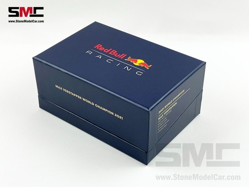 1:43 Spark Red Bull F1 RB16B Max Verstappen Abu Dhabi 2021 World Champion Figure - Picture 12 of 12