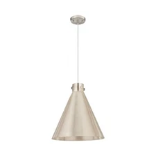 Innovations Newton Metal Cone 18" Cord Pendant, SN/SNM - 410-1PL-SN-M411-18SN