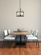 COPPER BROWN IRON KITCHEN ISLAND DINING ROOM CEILING CHANDELIER FIXTURE 3 LIGHT