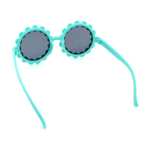 Girls Kids Daisy Flower Rim Round Circle Plastic Cute Lolita Sunglasses - Picture 7 of 26