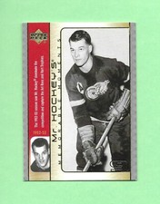 03-04 MR HOCKEY'S MEMORABLE MOMENTS Card # GH4 GORDIE HOWE DETROIT RED WINGS