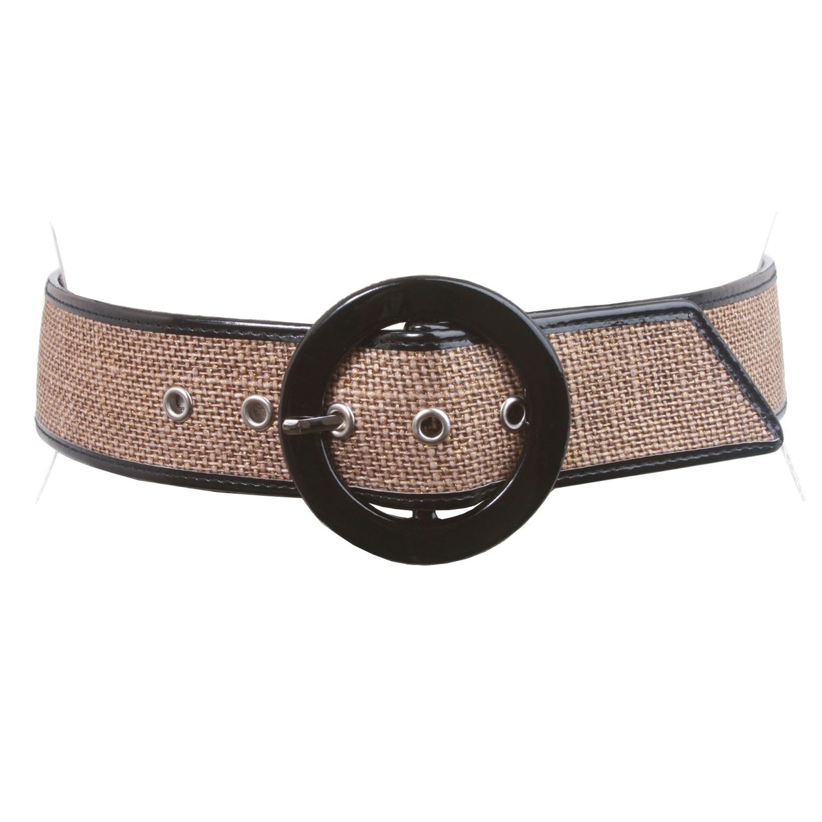 Ladies Patent Leather Piping Edge High Waist Fashion Belt | eBay display picture 2