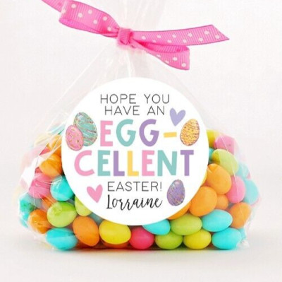 Customized Easter Stickers, Cute Easter Stickers, Party Favor Tags, Classroom