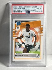 2020 PANINI DONRUSS YUNUS MUSAH ROOKIE #3 PSA GEM 10 RATED RC SILVER PRESS PROOF