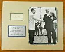 Warren Giles Baseball HOF Signed 3x5 Matted with Photo 17