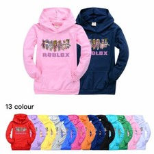 Roblox Kids Boy Girls Sweatshirt Hoodie Coat Top 100 Cotton Blue Black Red Ebay - roblox youth colorblock hoodie sweatshirts tepi store