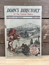 Antique 1916-1917  Doan s Directory of the United States Wonders of America Book