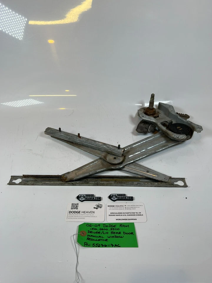 OEM 2002-2009 Dodge Ram 1500-3500 Manual Window Regulator Rear Driver LH - Image 4 of 4