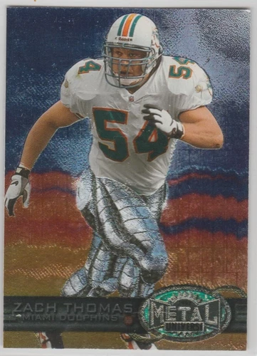 1997 Metal Universe #20 Zach Thomas Miami Dolphins Texas Tech HOF