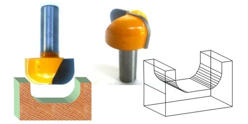1 pc 1/2" Shank 1-1/4" Diameter Dish, Bowl and Tray Router Bit S - Picture 11 of 12
