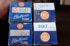 Matched Pair 2 GE 6SK7 Metal Vacuum Tubes New Tested In GE Boxes You Get 2