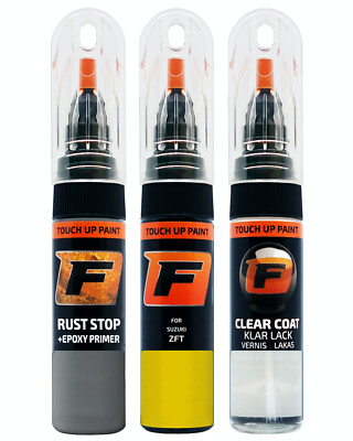 für SUZUKI ZFT CHAMPION YELLOW 4 LACKSTIFT Reparatur Set Autolack Kratzer