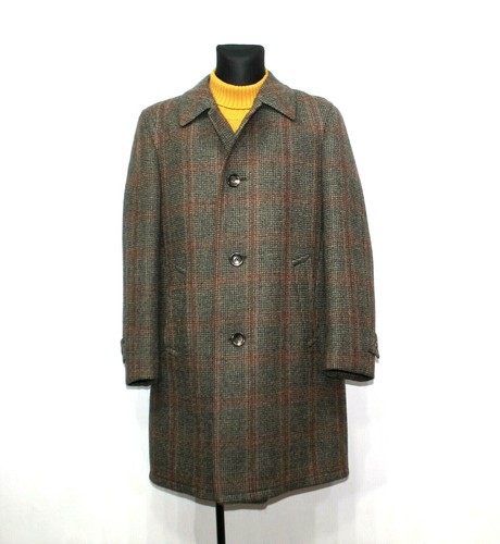 checkered overcoat mens