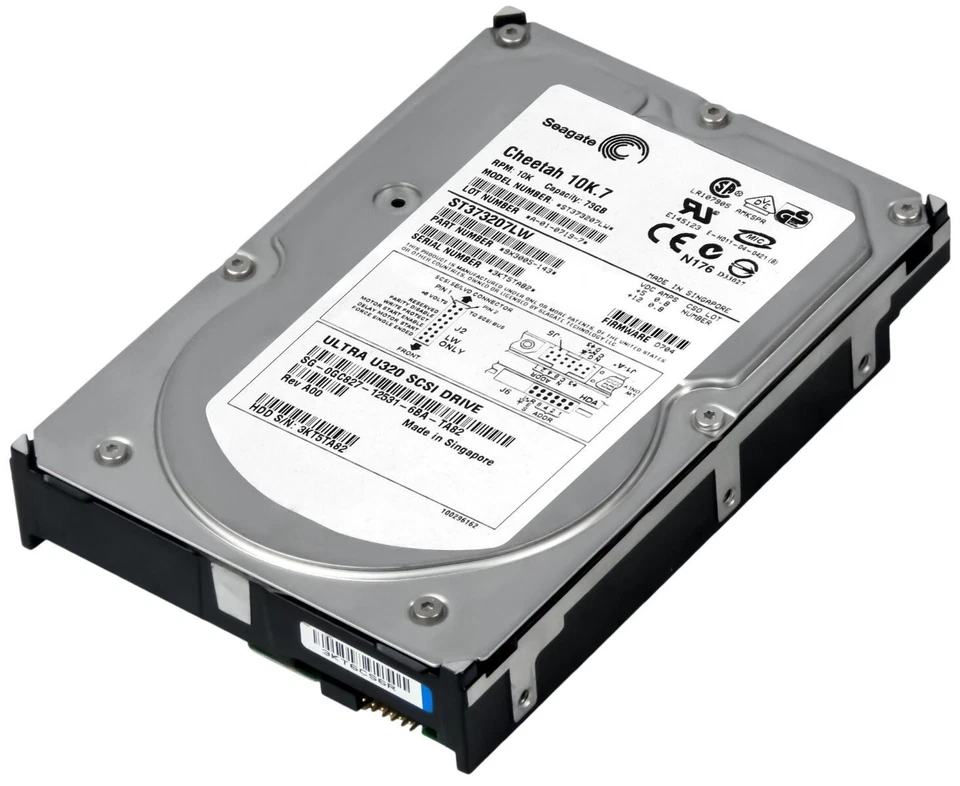 Hard Drive Dell 0GC827 GC827 ST373207LW 73GB 10000RPM 8MB SCSI U320 3.5" Inch - Image 2 of 3