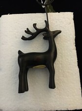 Reindeer Solid Metal Christmas Ornament Brand New With Tags