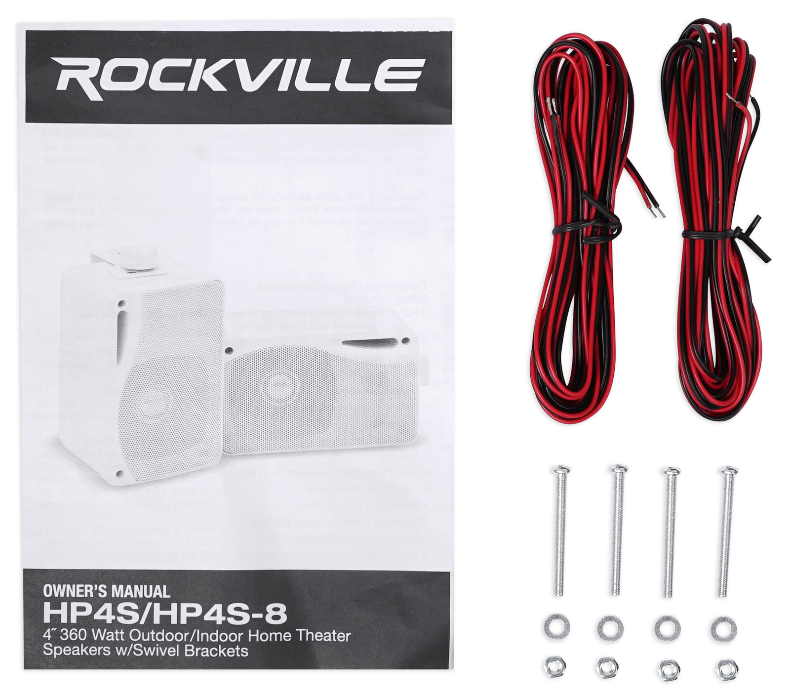 4 Rockville HP4S-8 4 Морских коробчатых динамика с поворотным кронштейном для лодок