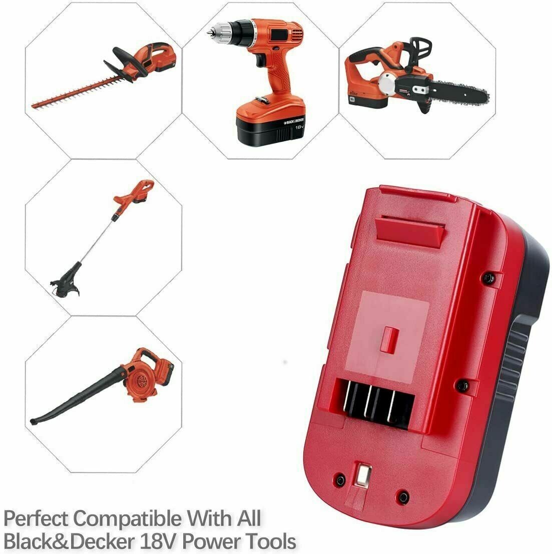 Pack 18V for Black and Decker HPB18 18 Volt 4.8Ah Battery HPB18-OPE 244760-00 US