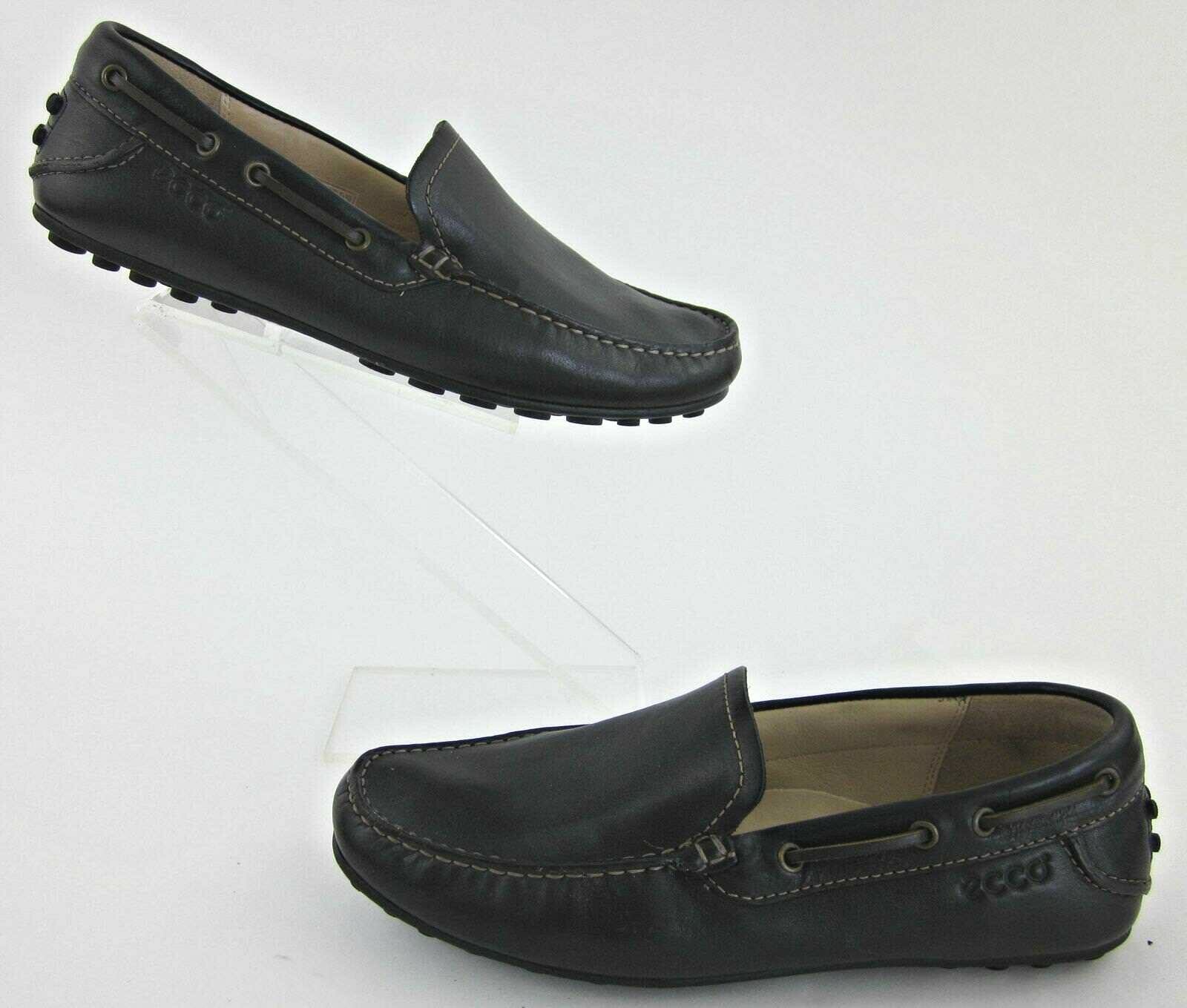 ECCO True Driving Moc Mens Loafers Black Leather EU 4… Gem