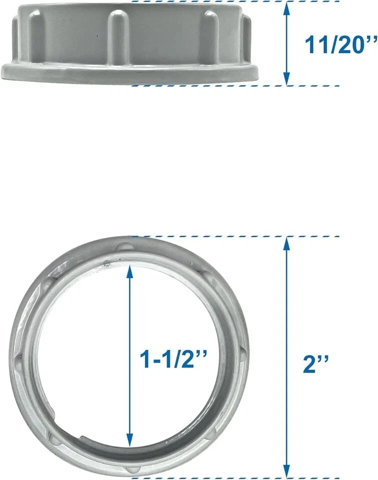 4 Pcs Lamp Shade Rings White Aluminum Threaded Socket Rings For Medium Base E26 - Image 2 of 2