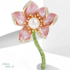 Enamel Flower Brooch Pin Rhinestone Brooches Wedding Party Jewelry Gifts Lapel