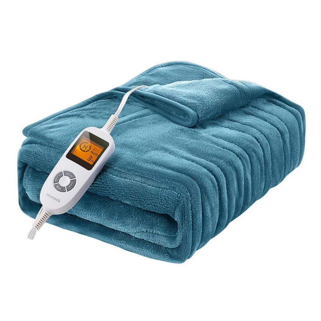 Homech Electric Blanket Heated Throw W/ Fast Heating Technology Blue Soft  Throw