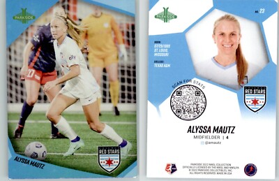 Alyssa Mautz 2022 Parkside NWSL Foil Parallel #23 Chicago Red Stars